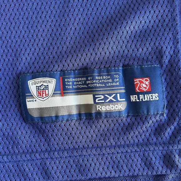 Vintage Eli Manning New York Giants Blue Jersey Men’s XXL Reebok NFL On Field - Picture 7 of 12